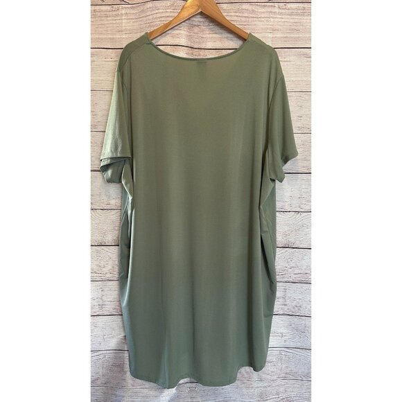 NWOT H&M short sleeved tunic in dusty Sage green women's plus size 3XL - Picture 3 of 9